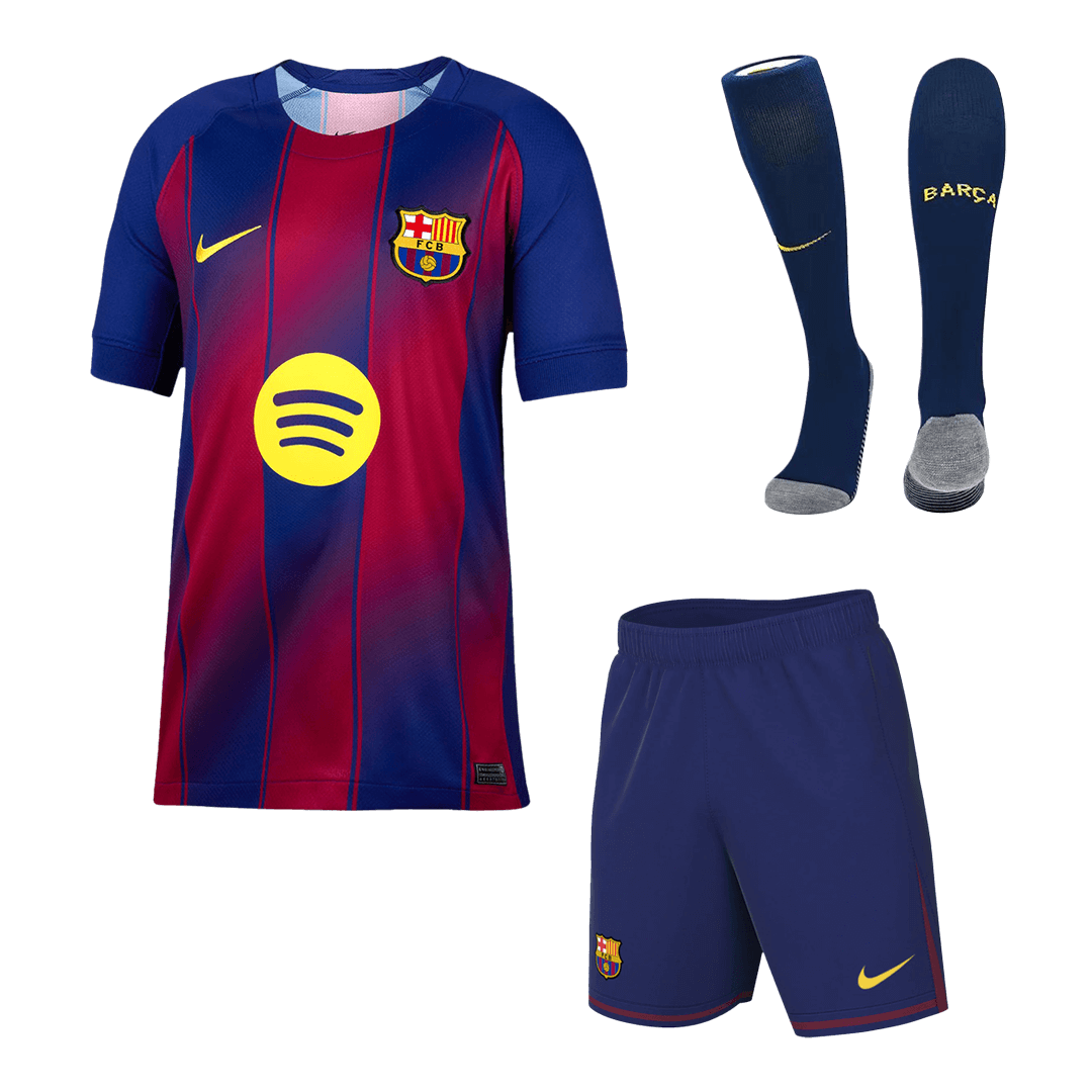 Barcelona Casa Camisa Conjunto (Camisola + Calções+Meias) 2025/26- Vermelho&Azul