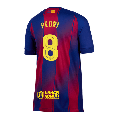 PEDRI #8 Barcelona Casa Camisa 2025/26- Vermelho&Azul