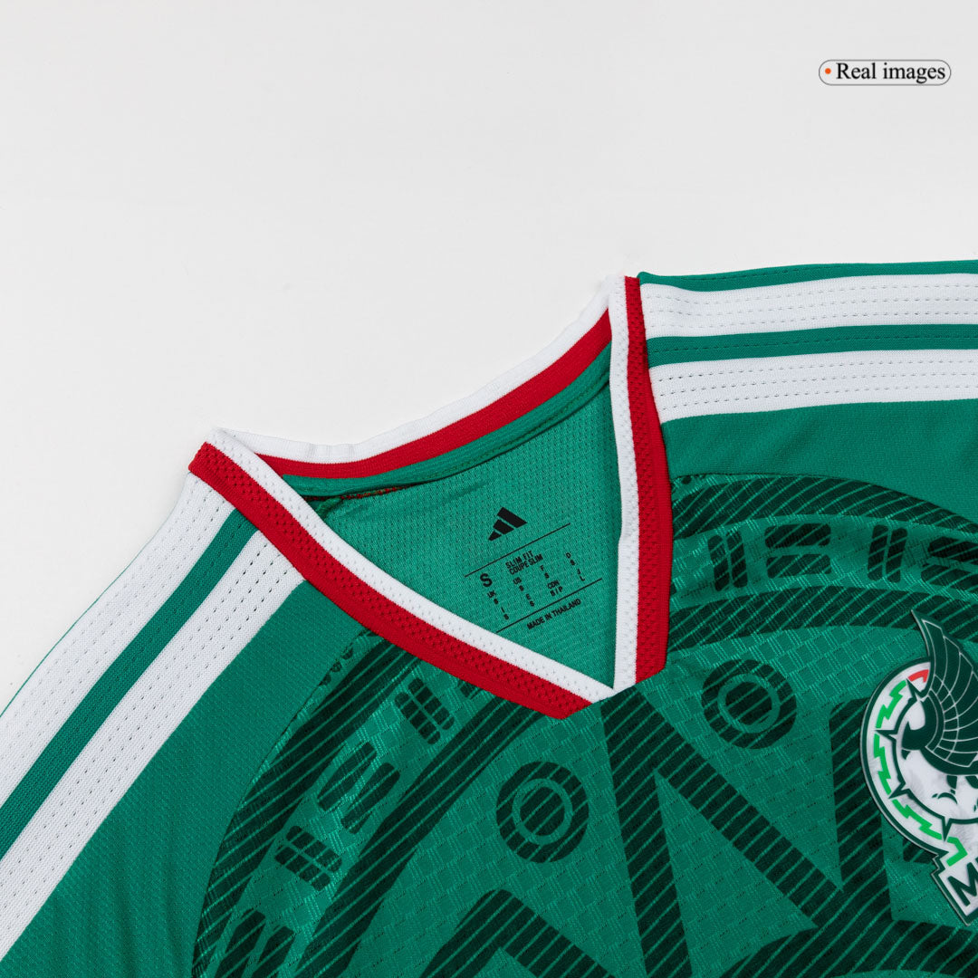 Versão do Jogador Raúl #9 Mexico Casa World Cup Futebol Camisas 2026 Verde