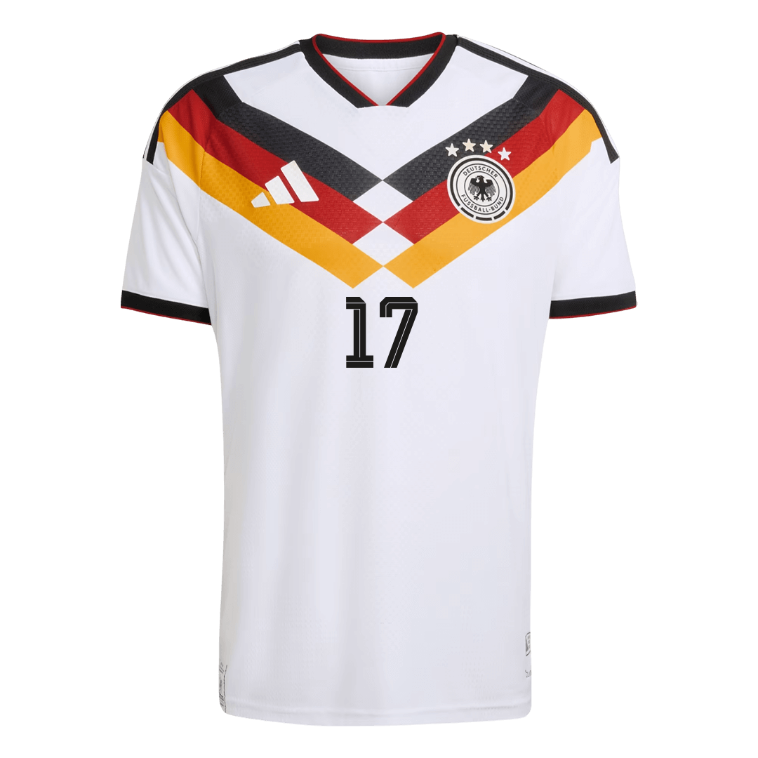 Jogador WIRTZ #17 Germany Casa World Cup Futebol Camisas 2026 Branco
