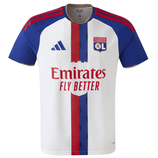 Versão do Jogador Olympique Lyonnais Casa Futebol Camisas 2026/27 Branco