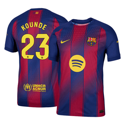 Autêntico KOUNDE #23 Barcelona Casa Futebol Camisas 2025/26