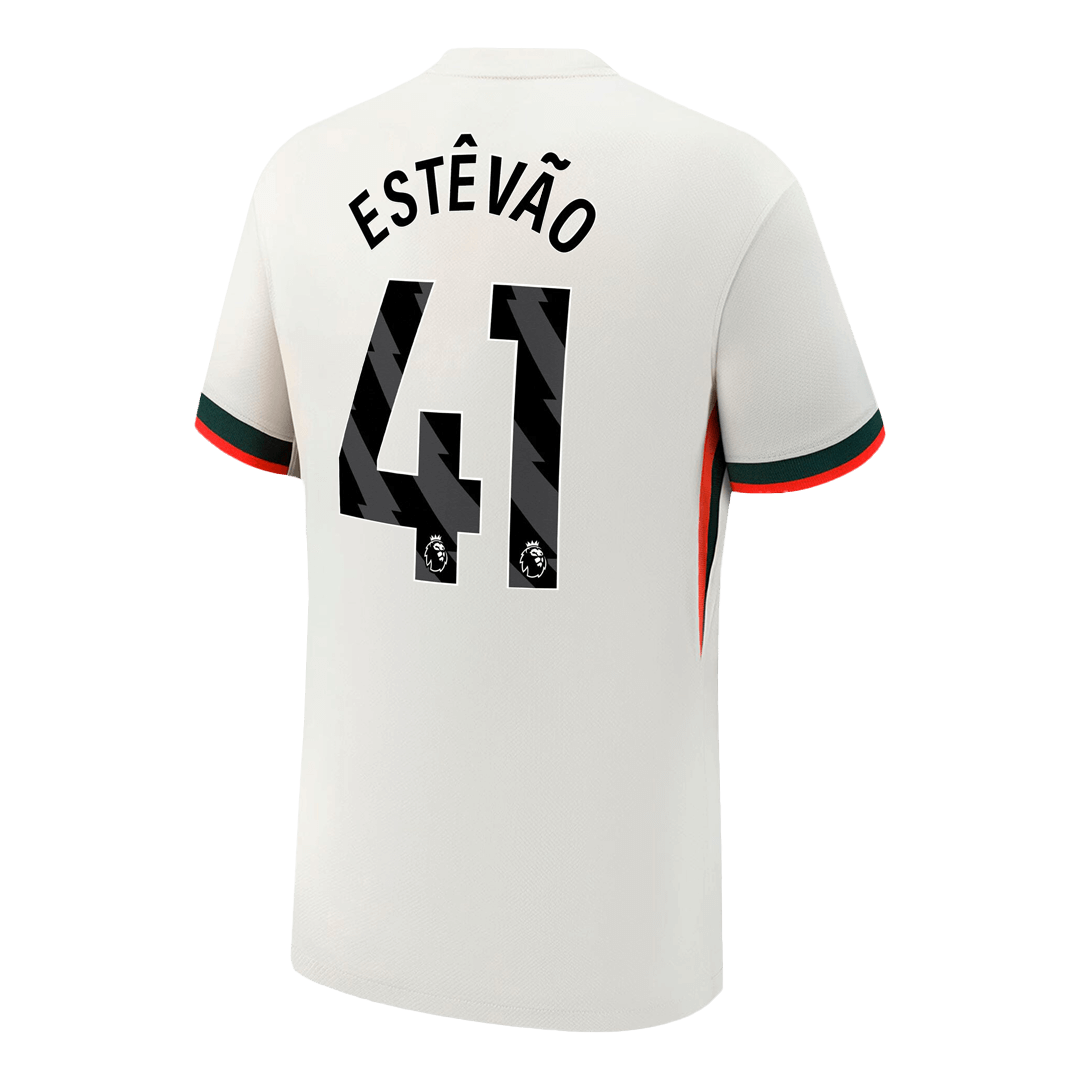 ESTÊVÃO #41 Chelsea Fora Camisa 2025/26 Branco