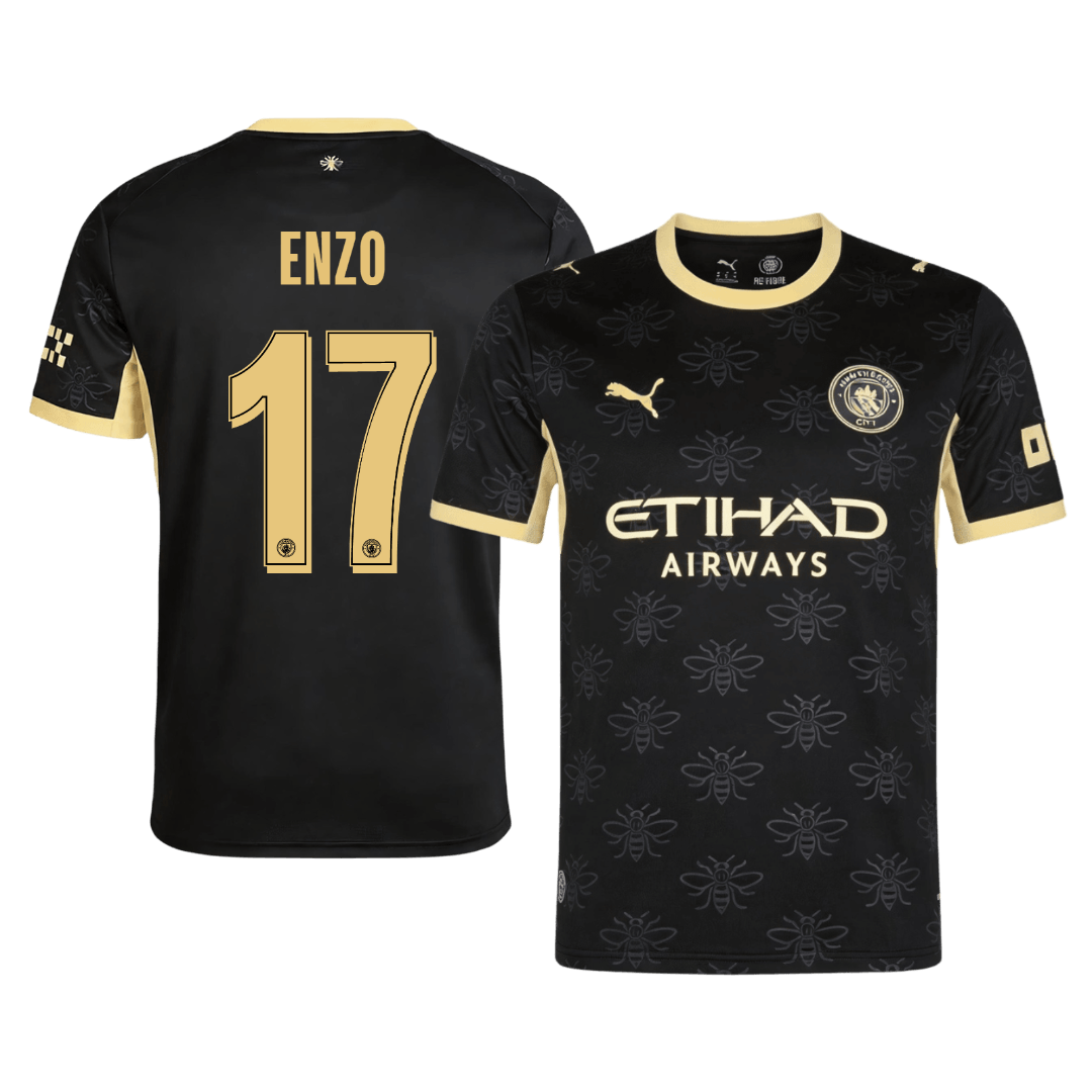 ENZO #17 Manchester City Fora Camisa 2026/27 Preto UCL