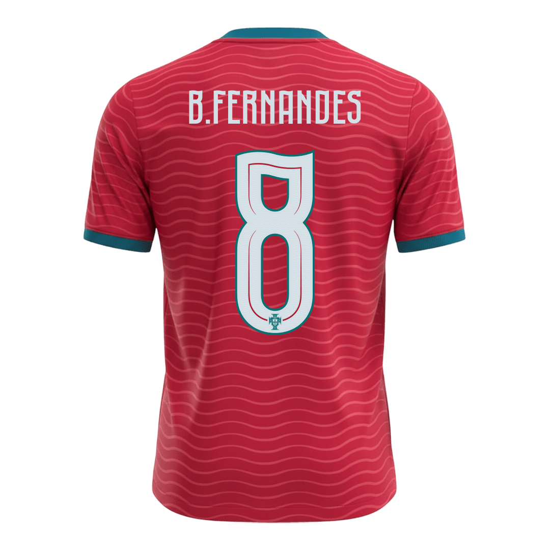 B.FERNANDES #8 Portugal Casa Camisa 2026 Vermelho