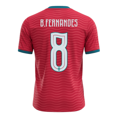 B.FERNANDES #8 Portugal Casa Camisa 2026 Vermelho