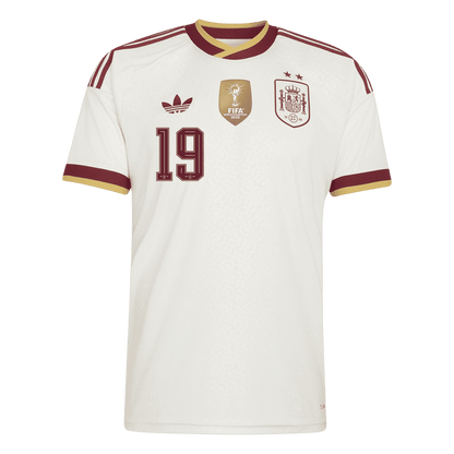 LAMINE YAMAL #19 Spain Fora Copa do Mundo Camisa 2026 Branco