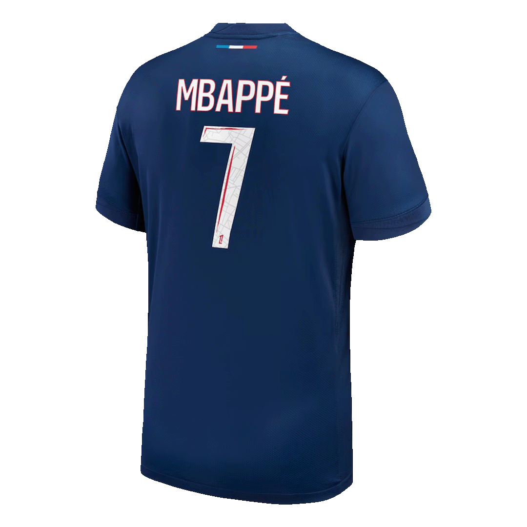 Camisola de futebol MBAPPE #7 PSG Home personalizada 2024/25