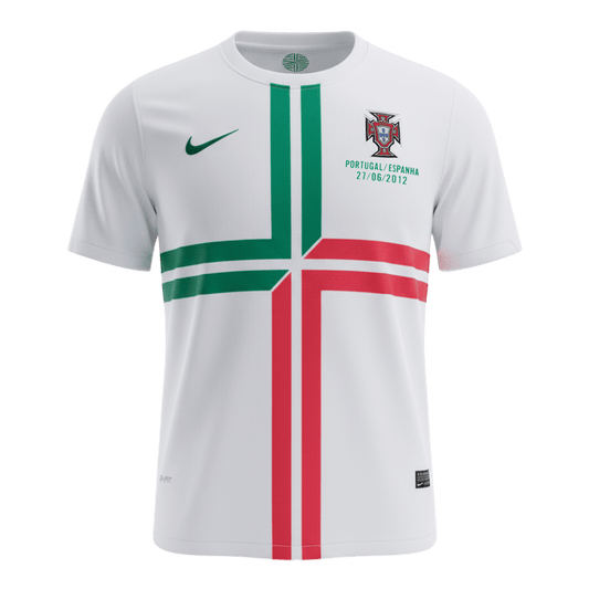 Retrô Portugal Fora Camisa 2012 Branco
