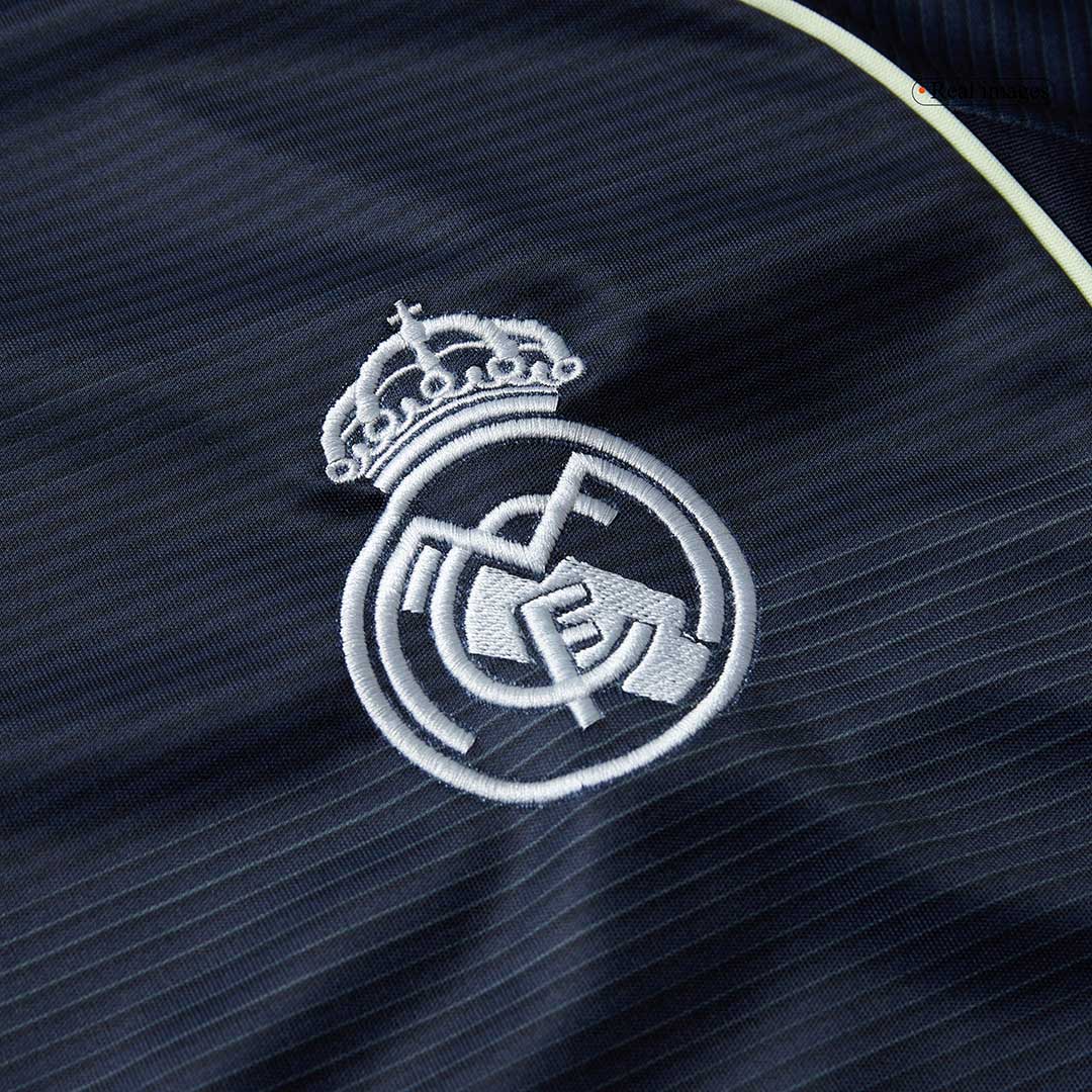 Real Madrid Fora Manga Longa Futebol Camisa 2025/26 Azul&Marinho