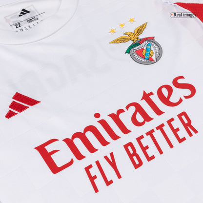 Benfica Infantil 
 Fora Terceira Futebol Camisa 2025/26 Branco