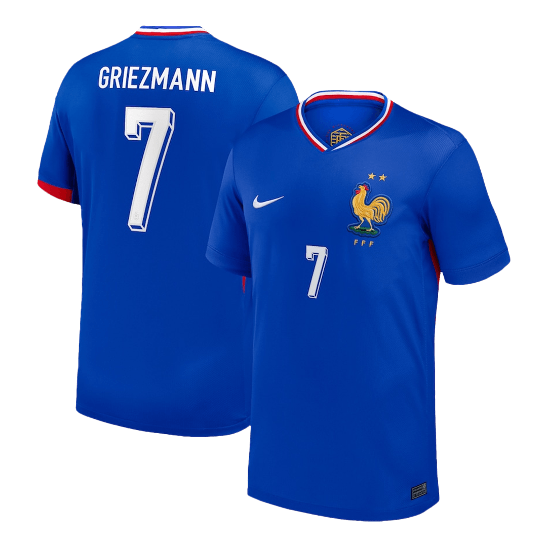 GRIEZMANN #7 France Home Custom Football Shirt 2024