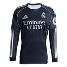 Real Madrid Fora Manga Longa Futebol Camisa 2025/26 Azul&Marinho