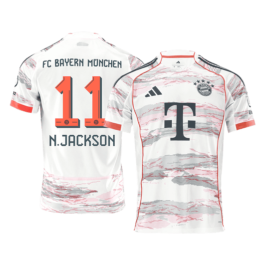 N.JACKSON #11 Bayern Munich Fora Camisa 2025/26 Branco