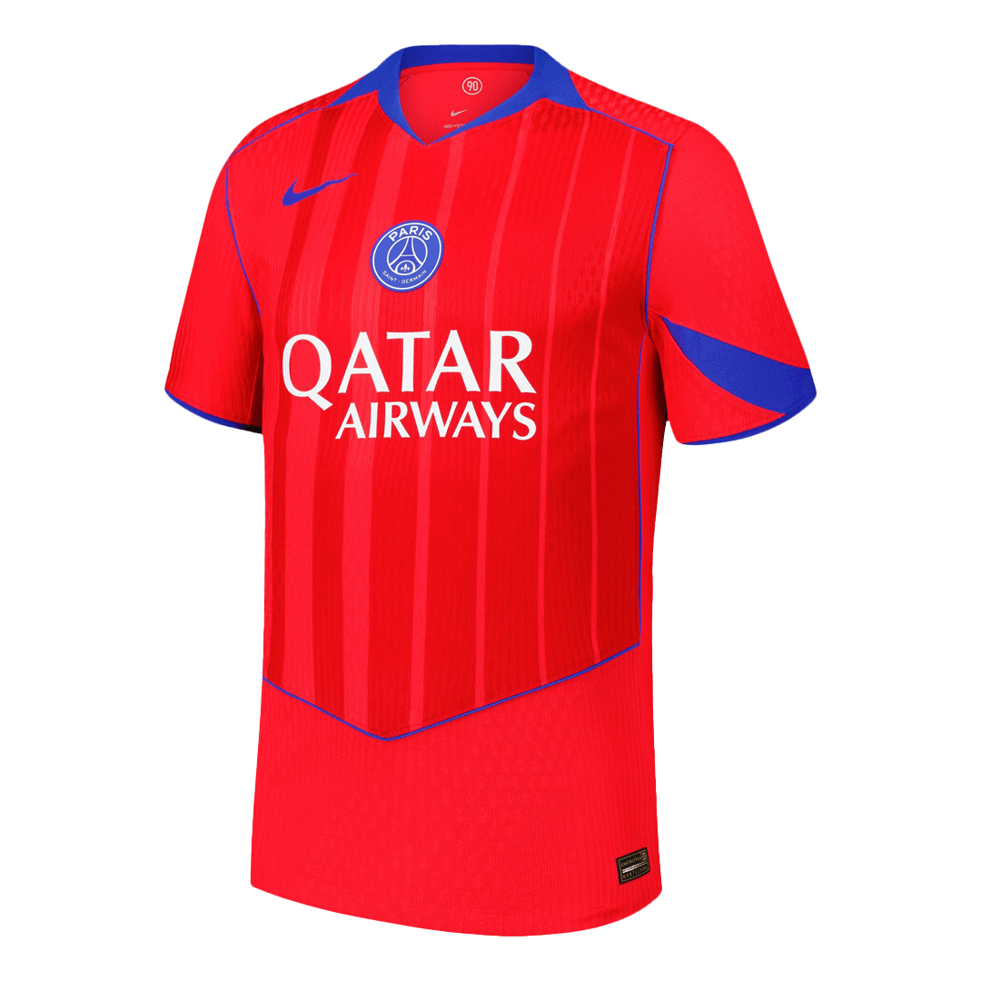 Autêntico PSG Fora Terceira Futebol Camisas 2025/26 Vermelho
