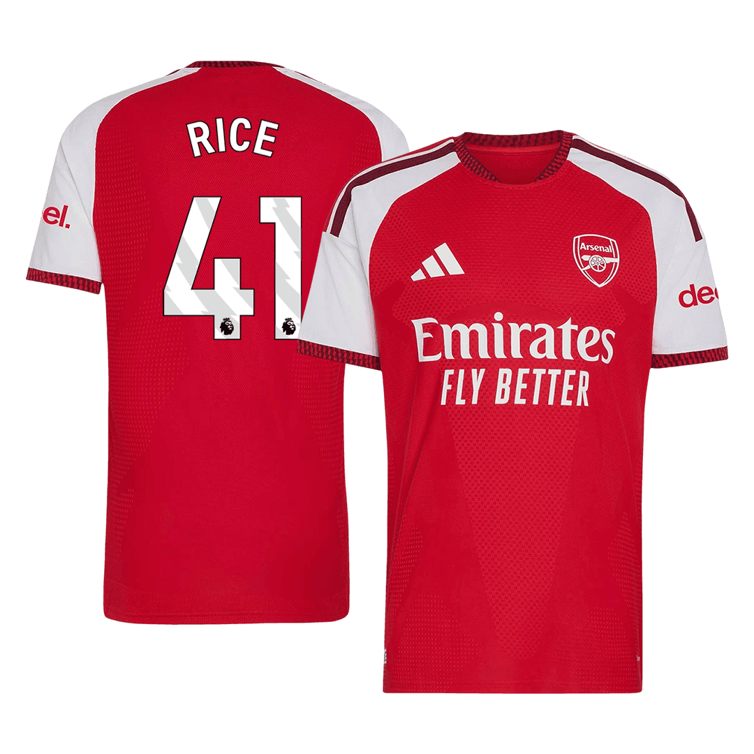 Versão do Jogador RICE #41 Arsenal Casa Futebol Camisas 2026/27 Vermelho