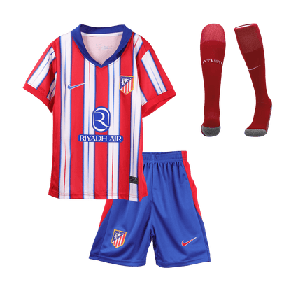 Maßgeschneiderte Fußball-Heimtrikots für Kinder von Atlético de Madrid, komplett
 2024/25