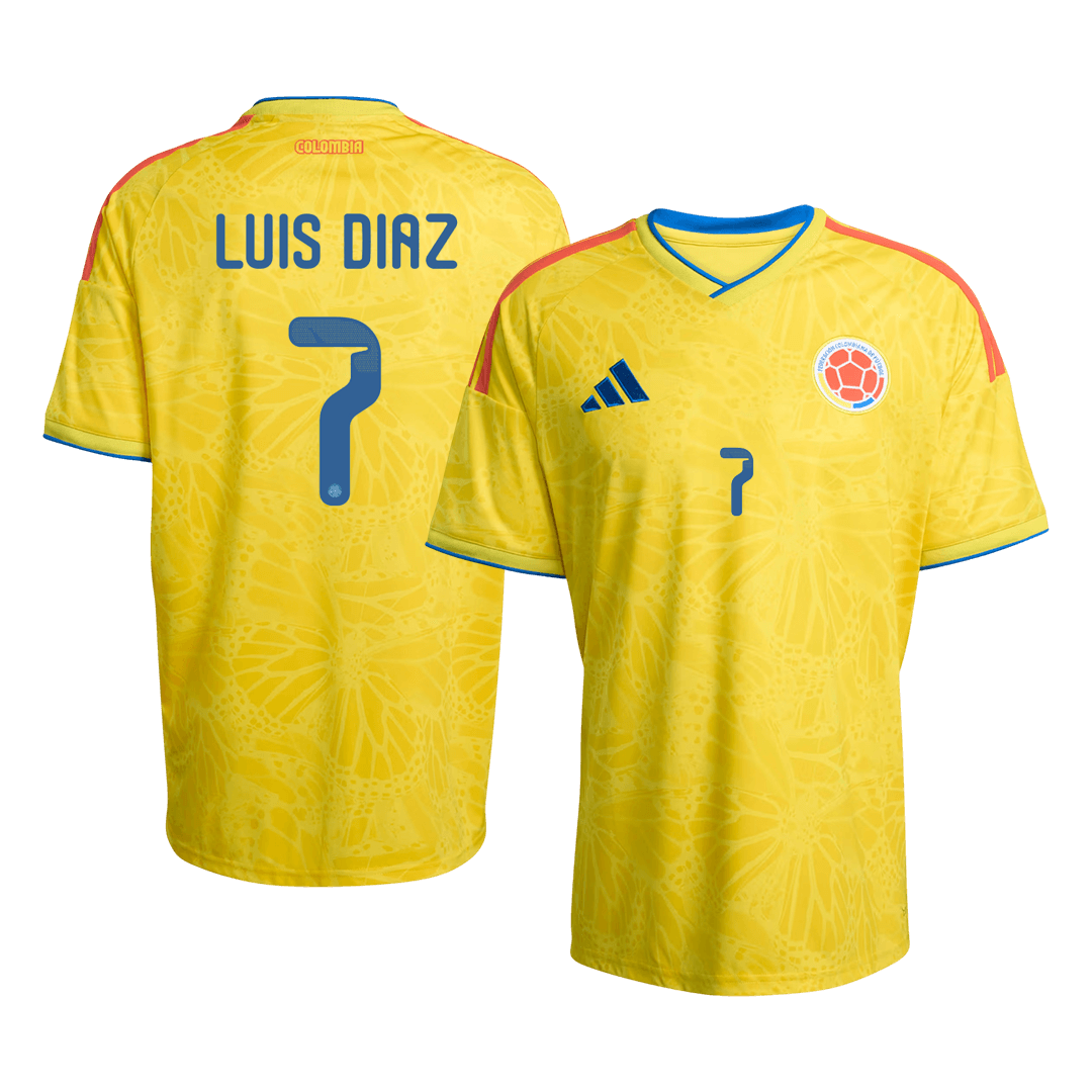LUIS DíAZ #7 Colombia Casa Camisa 2026 Amarelo