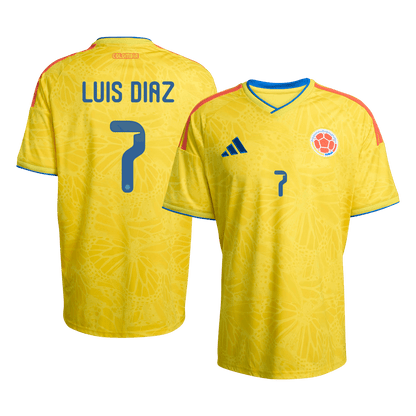 LUIS DíAZ #7 Colombia Casa Camisa 2026 Amarelo