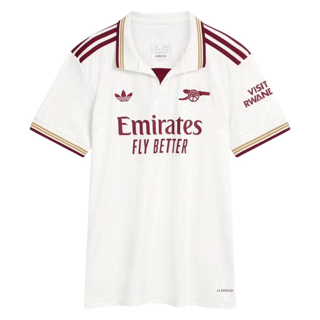 Mulheres Arsenal Terceiro De Distância Camisa 2025/26 Branco