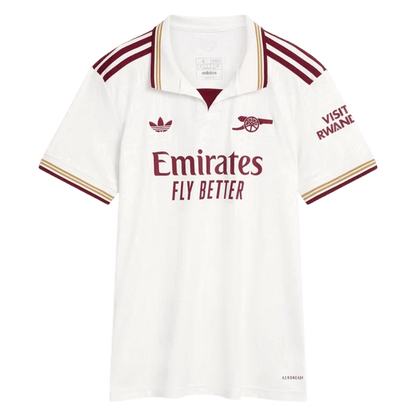 Mulheres Arsenal Terceiro De Distância Camisa 2025/26 Branco