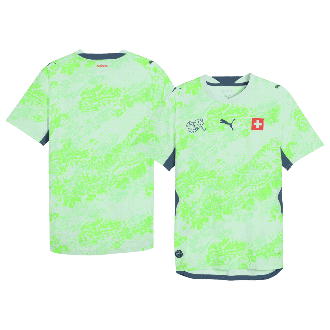 Suíça Fora Camisa Copa do Mundo 2026 Verde