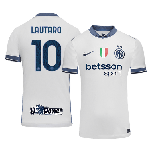 Camisola de futebol LAUTARO #10 Inter de Mil?o Camisola personalizada 2024/25