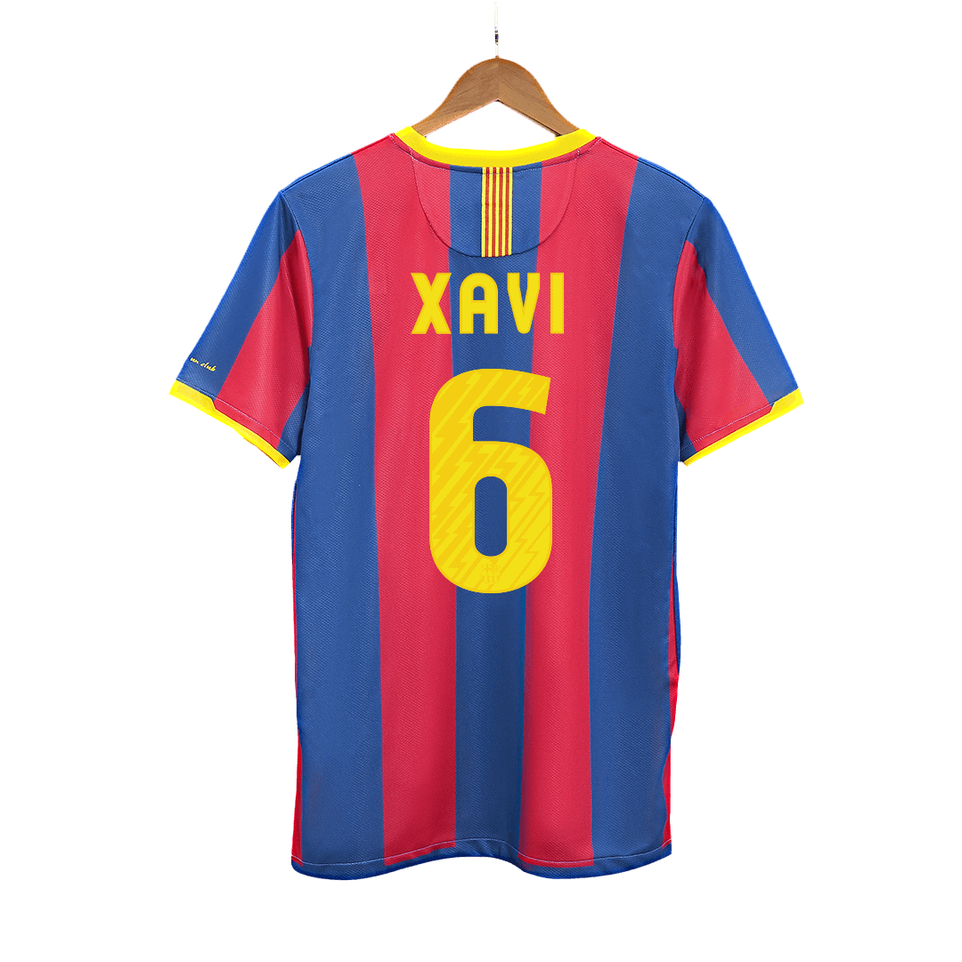 XAVI #6 Barcelona Home 2010/11 Retro Football Shirt