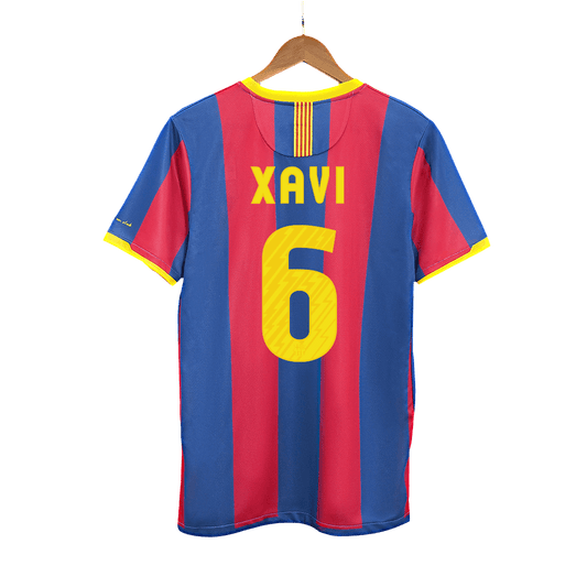 Camisola de futebol retro XAVI #6 Barcelona Home 2010/11