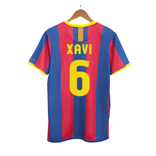 Camiseta retro de fútbol XAVI #6 del Barcelona 2010/11