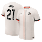 Jogador HATO #21 Chelsea Fora Futebol Camisas 2025/26 Branco