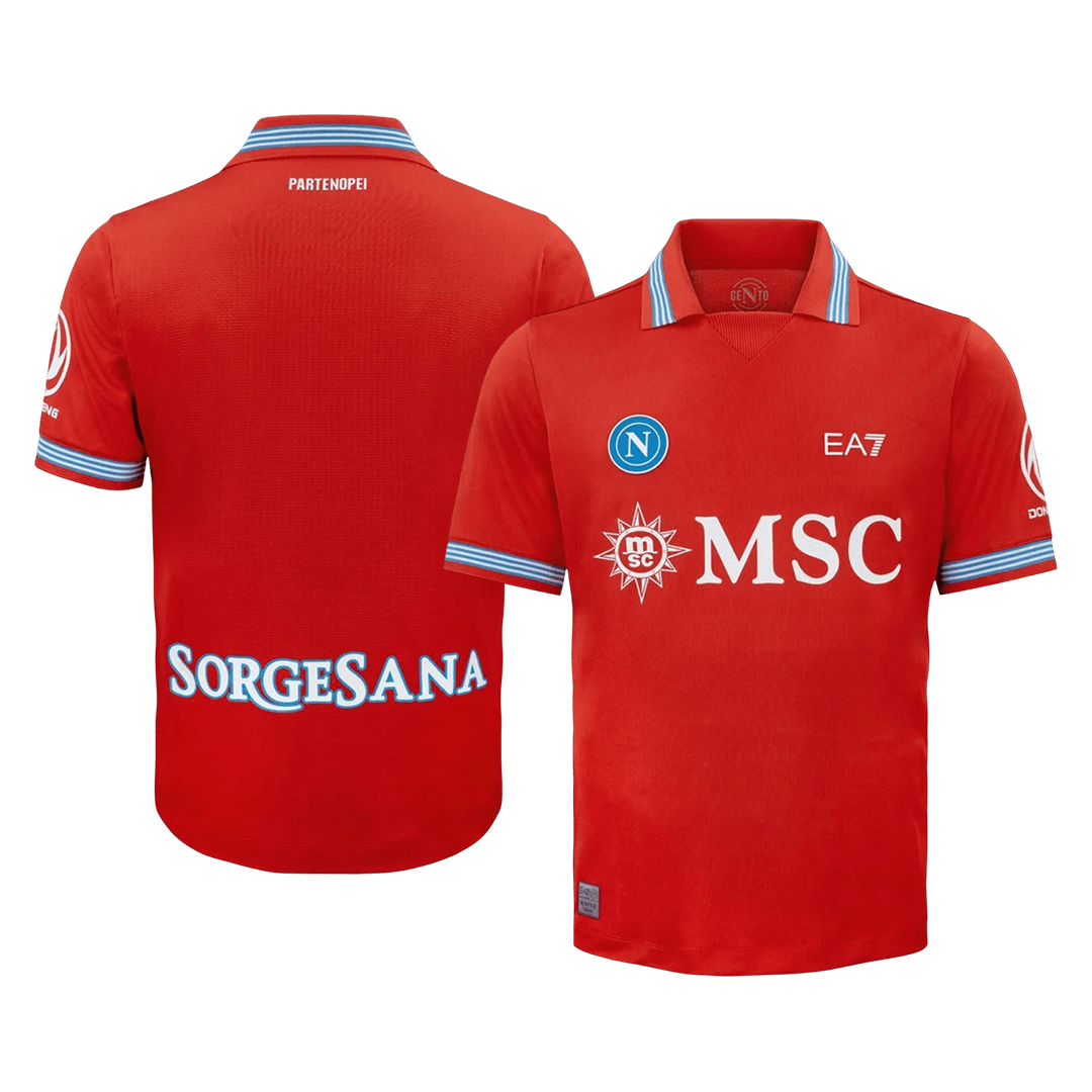 Versão do Jogador Napoli Terceira Futebol Camisas 2026/27 Vermelho