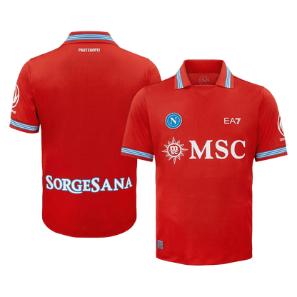 Versão do Jogador Napoli Terceira Futebol Camisas 2026/27 Vermelho