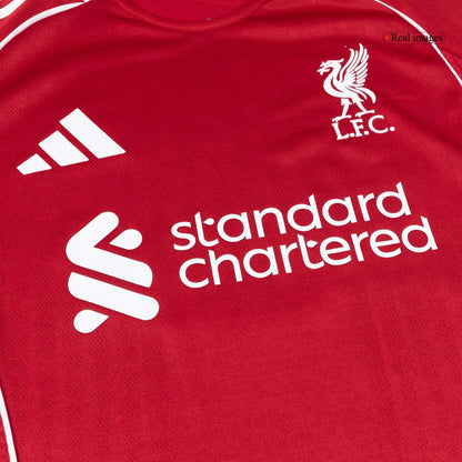 Autêntico ISAK #9 Liverpool Casa UCL Futebol Camisas 2025/26 Vermelho - UCL
