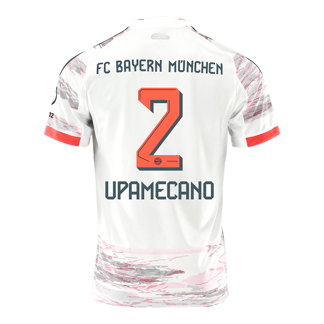 UPAMECANO #2 Bayern Munich Fora Camisa 2025/26 Branco
