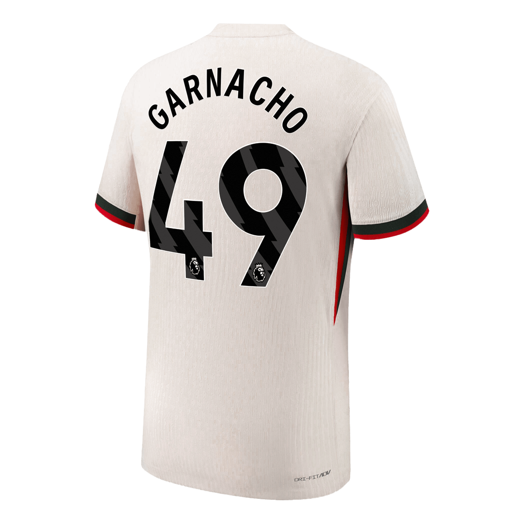 Autêntico GARNACHO #49 Chelsea Fora Futebol Camisas 2025/26 Branco