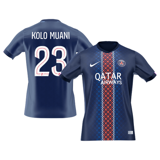 【Super Qualidade】KOLO MUANI #23 PSG
 Casa Futebol Camisa 2025/26 Marinha