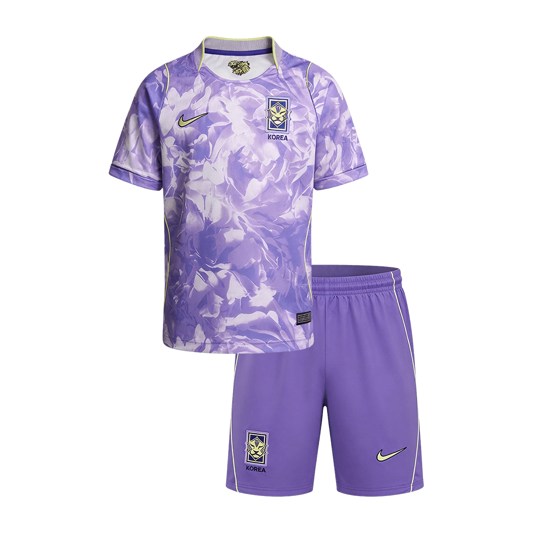 South Korea Infantil 
 Fora Copa do Mundo World Cup Futebol Camisa 2026 Roxo