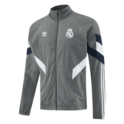 Real Madrid Jaqueta Corta-Vento 2025/26 Cinza