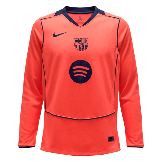 Barcelona Terceira Manga comprida Camisa 2025/26 Laranja
