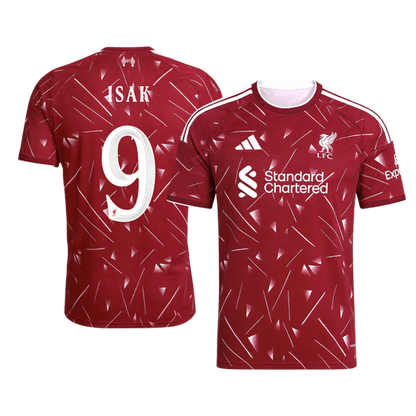 【Super Qualidade】ISAK #9 Liverpool
 Casa UCL Futebol Camisa 2026/27 Vermelho