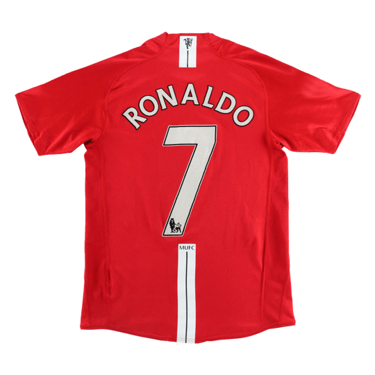 Camisola personalizada Manchester United Home Soccer Jersey RONALDO #7 2007/08