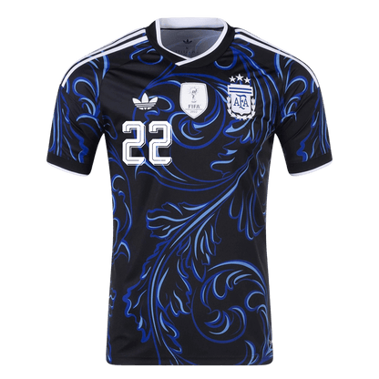 L. MARTÍNEZ #22 Argentina Fora Copa do Mundo Camisa 2026 Preto