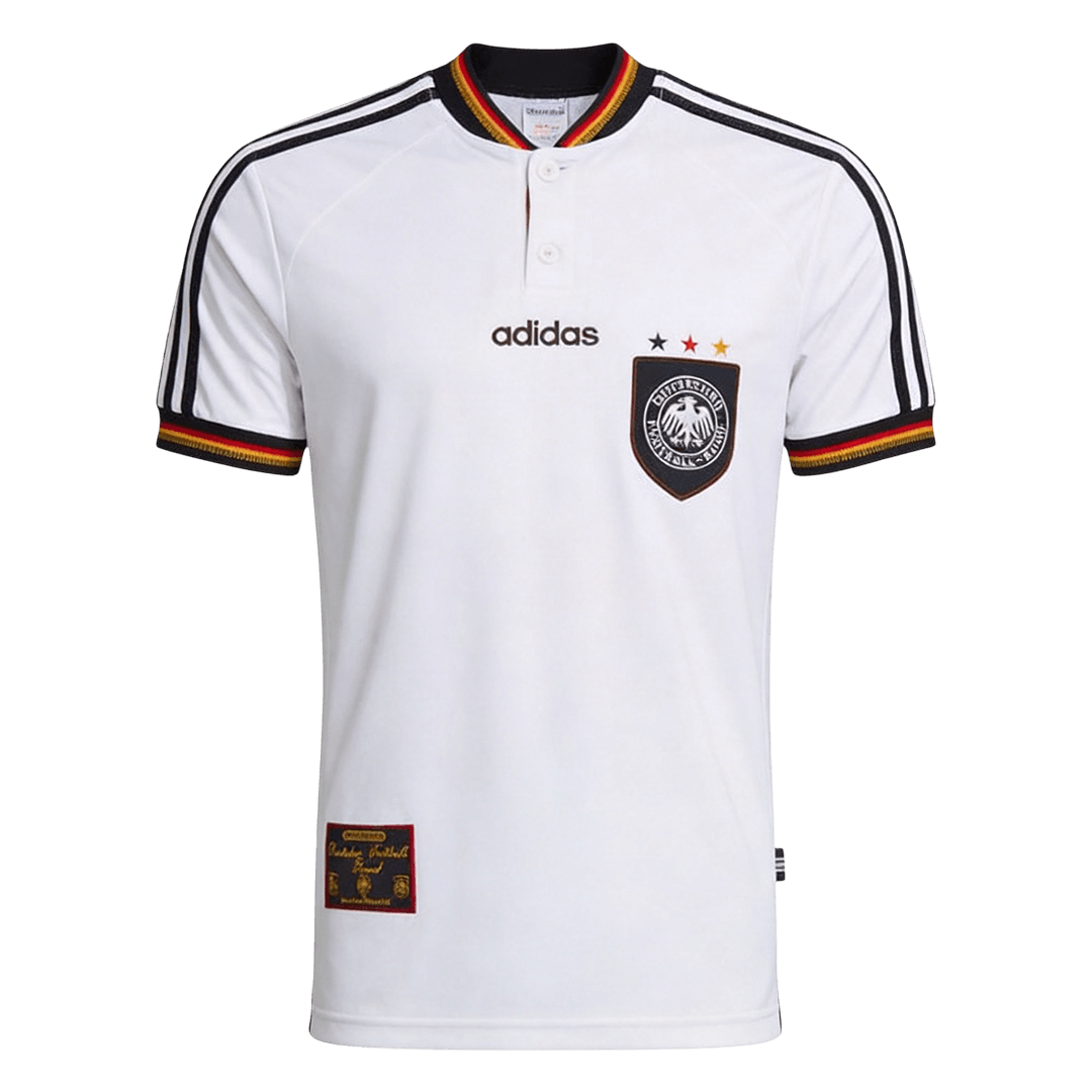 Retrô Alemanha Casa Camisa 1996 Branco