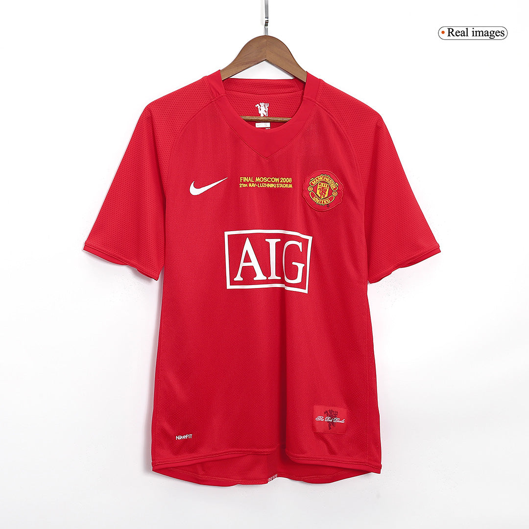 ROONEY #10 Manchester United Retro Jersey Home Football Shirt 2007/08 - UCL Final