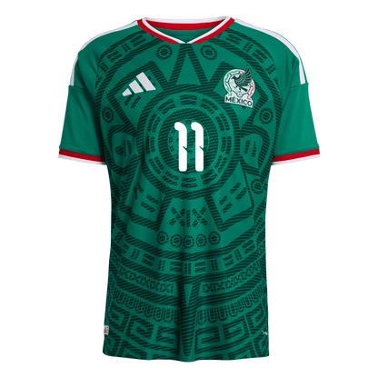 Versão do Jogador S.GIMENEZ #11 Mexico Casa World Cup Futebol Camisas 2026 Verde