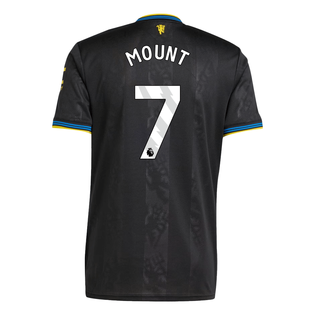 MOUNT #7 Manchester United Fora Terceira Camisa 2025/26 Preto
