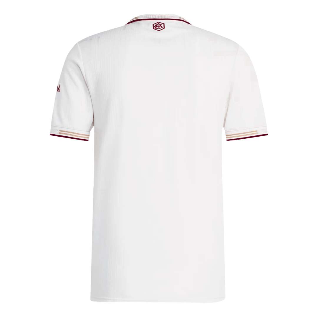 Autêntico Arsenal Fora Terceira Futebol Camisas 2025/26 Branco
