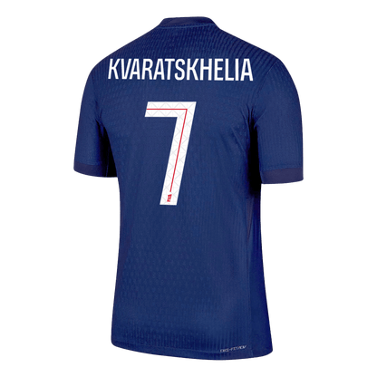 Autêntico KVARATSKHELIA #7 PSG Casa Futebol Camisas 2025/26 Marinha