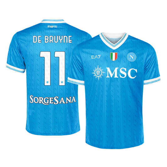 DE BRUYNE #11 Napoli Casa Camisa 2025/26- Azul